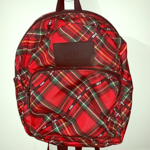 PINK Victoria's Secret Handbags - VS Pink plaid mini backpack